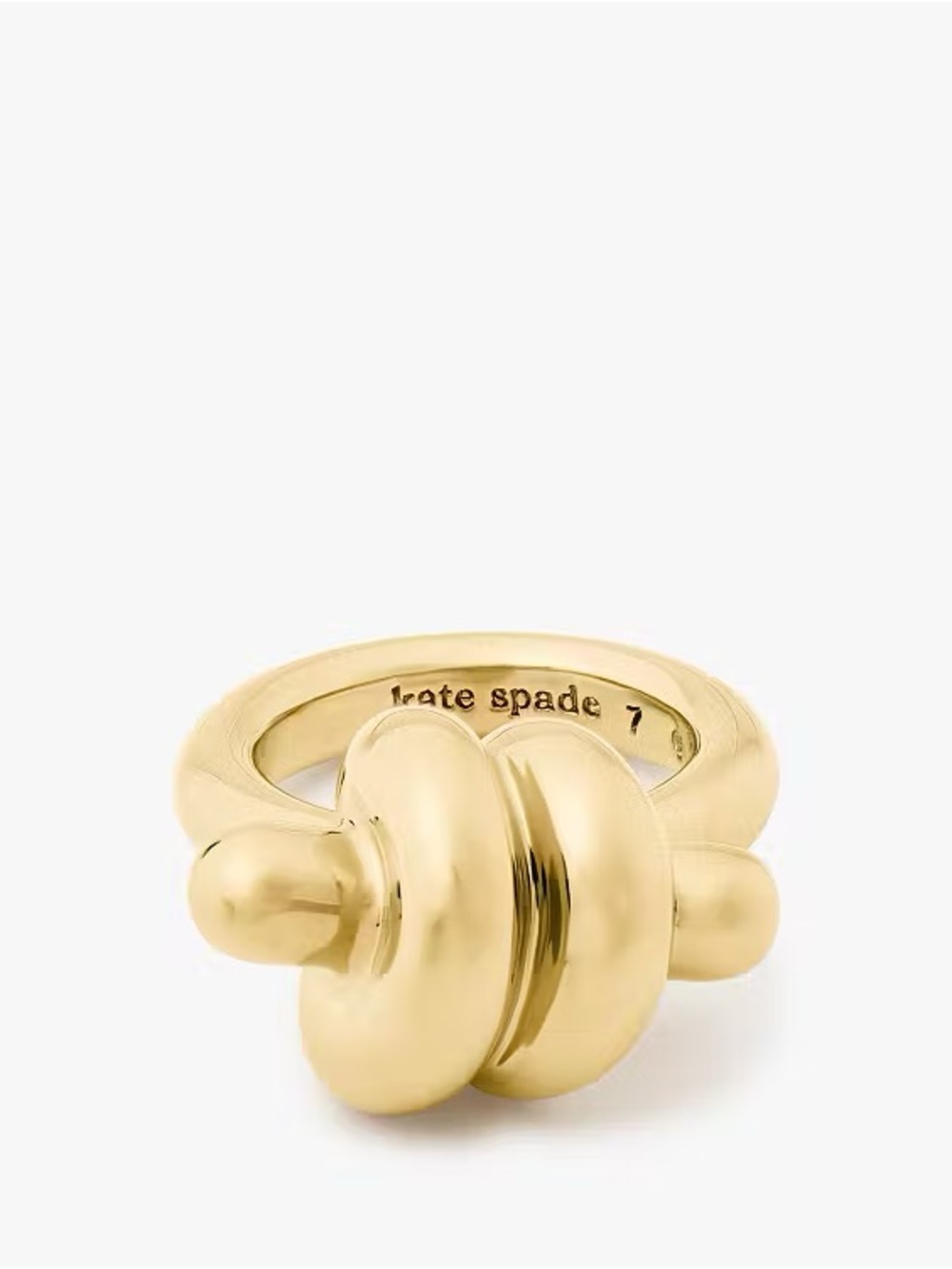 Kate Spade New York Ropes & Knots Ring Gold Tone Size 7 NWT - Picture 14 of 14